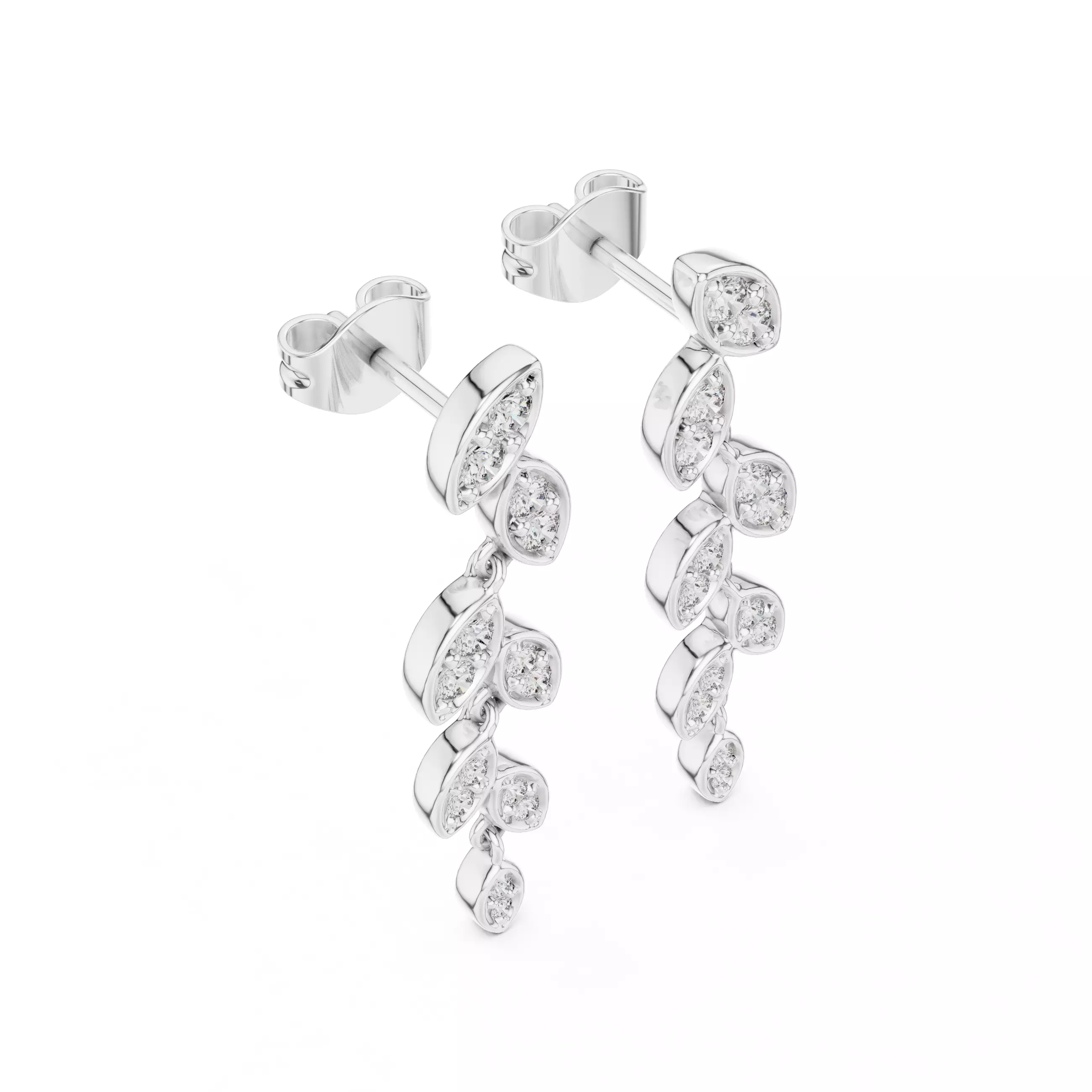 Leaf Vine Diamond drops 3dm stl renders 360 Animation Videos 3D print model_3