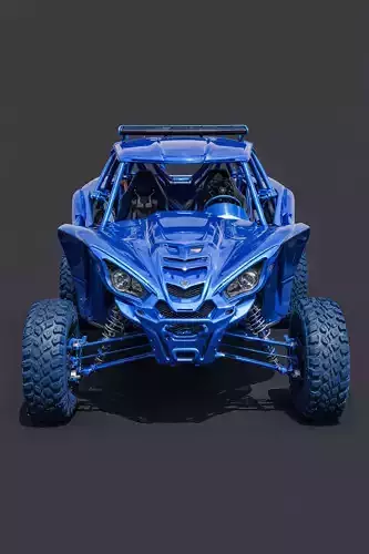 High-Performance Blue Off-Road UTV 3D model 3
