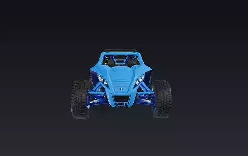 High-Performance Blue Off-Road UTV 3D model 6