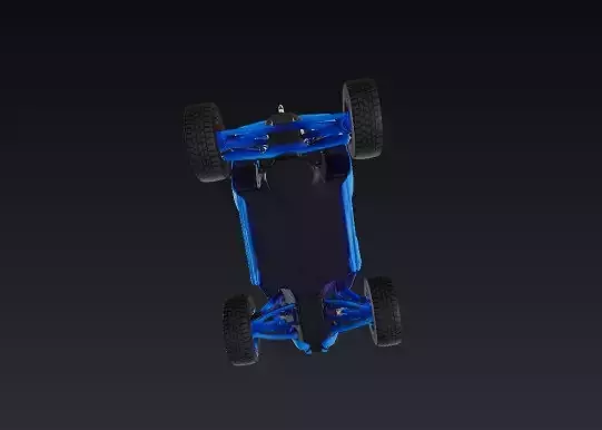 High-Performance Blue Off-Road UTV 3D model 4