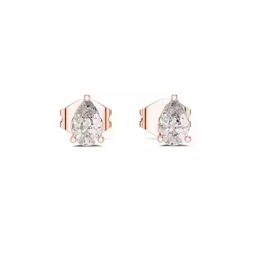 Pear Diamond Studs Earrings 3dm stl renders 360 Animation Video