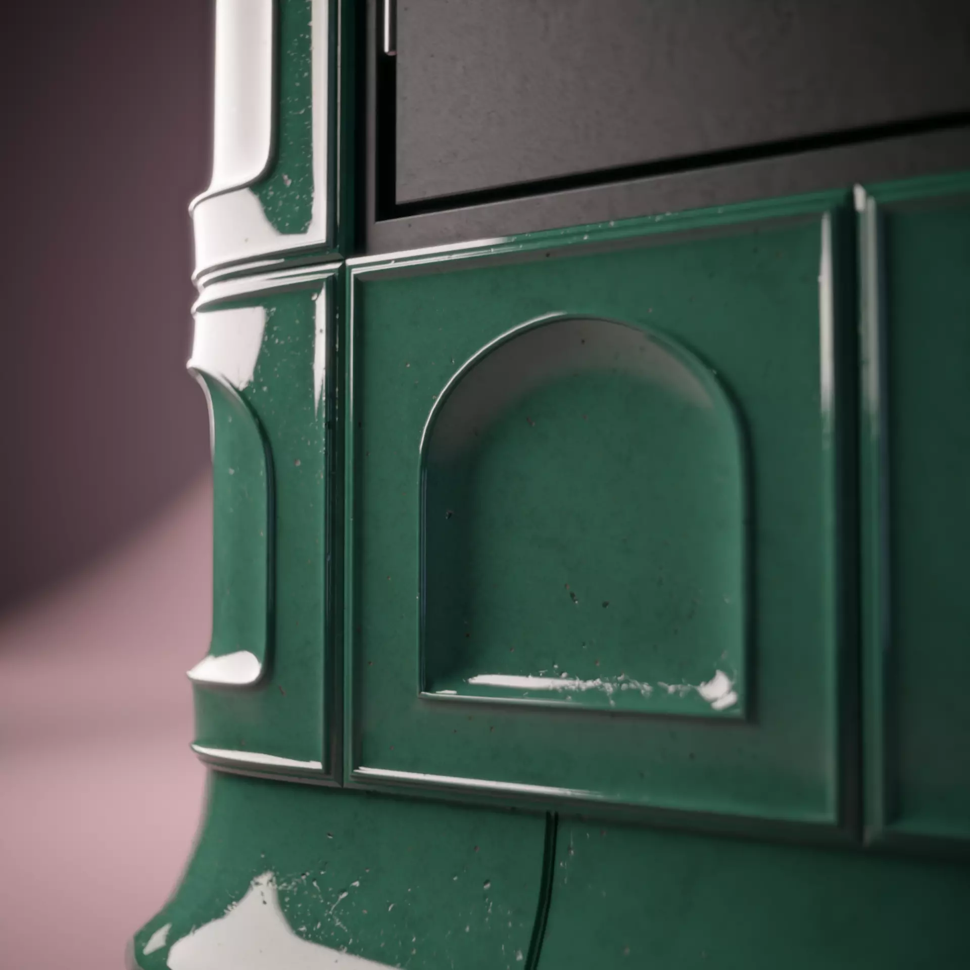 Tiled Fireplace 3D model_3