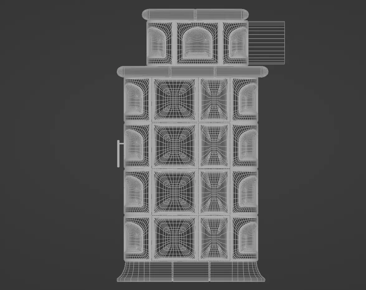 Tiled Fireplace 3D model_19