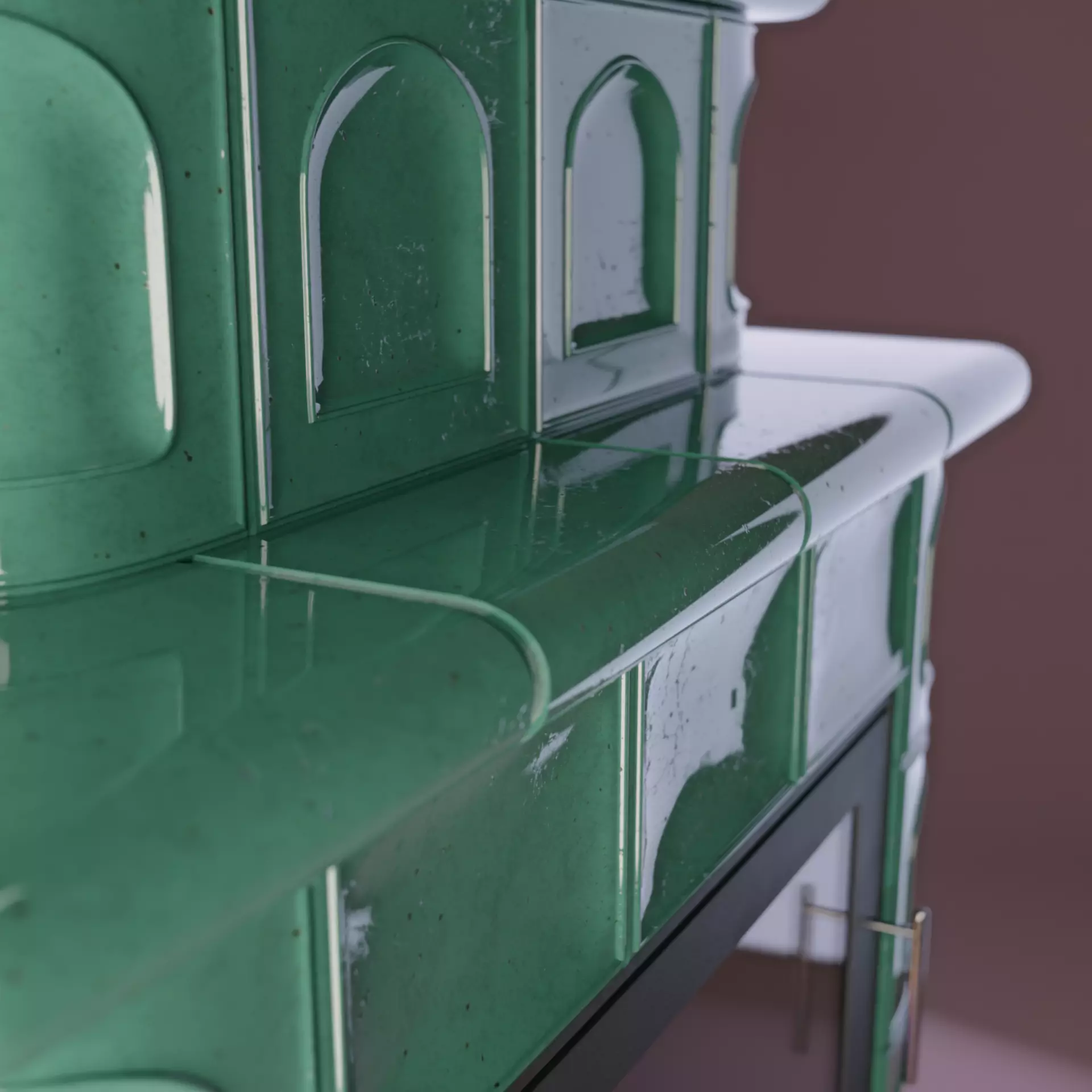 Tiled Fireplace 3D model_11