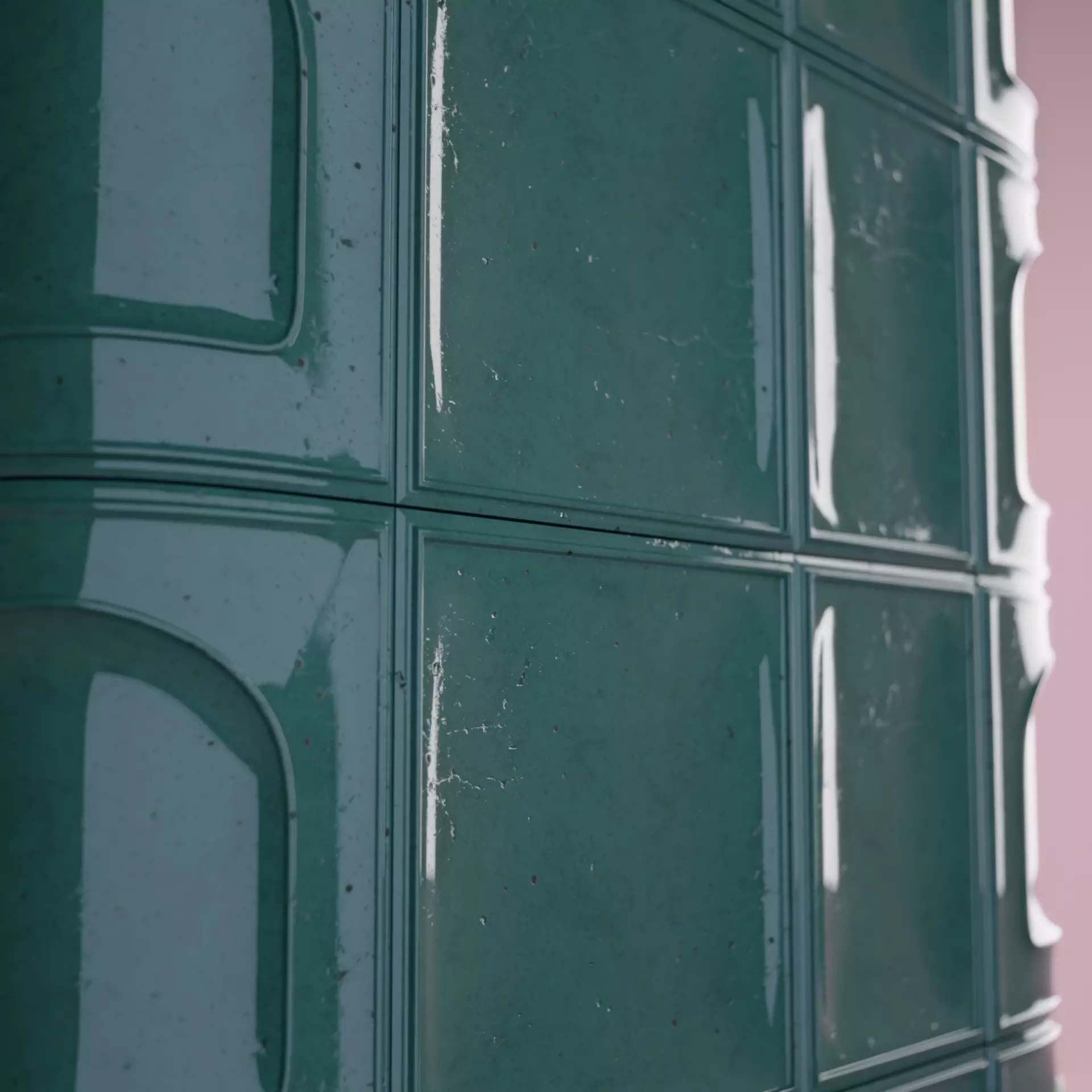 Tiled Fireplace 3D model_12