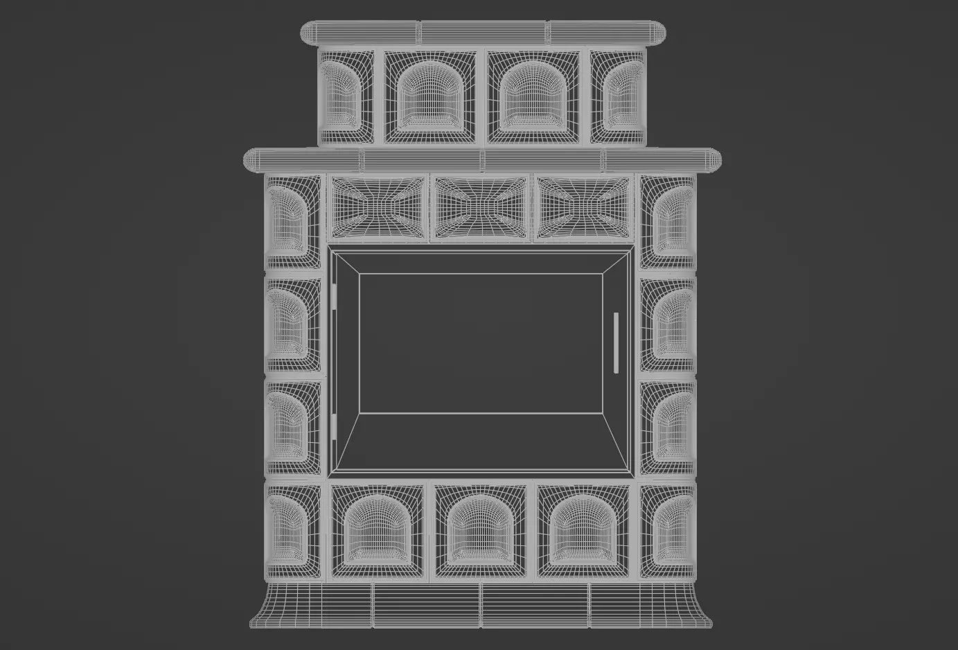 Tiled Fireplace 3D model_17