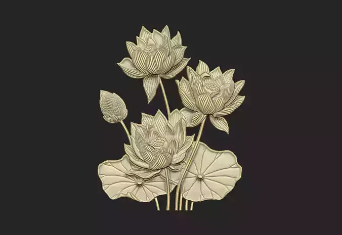 Lotus Asian Indian religion detail soft vintage 