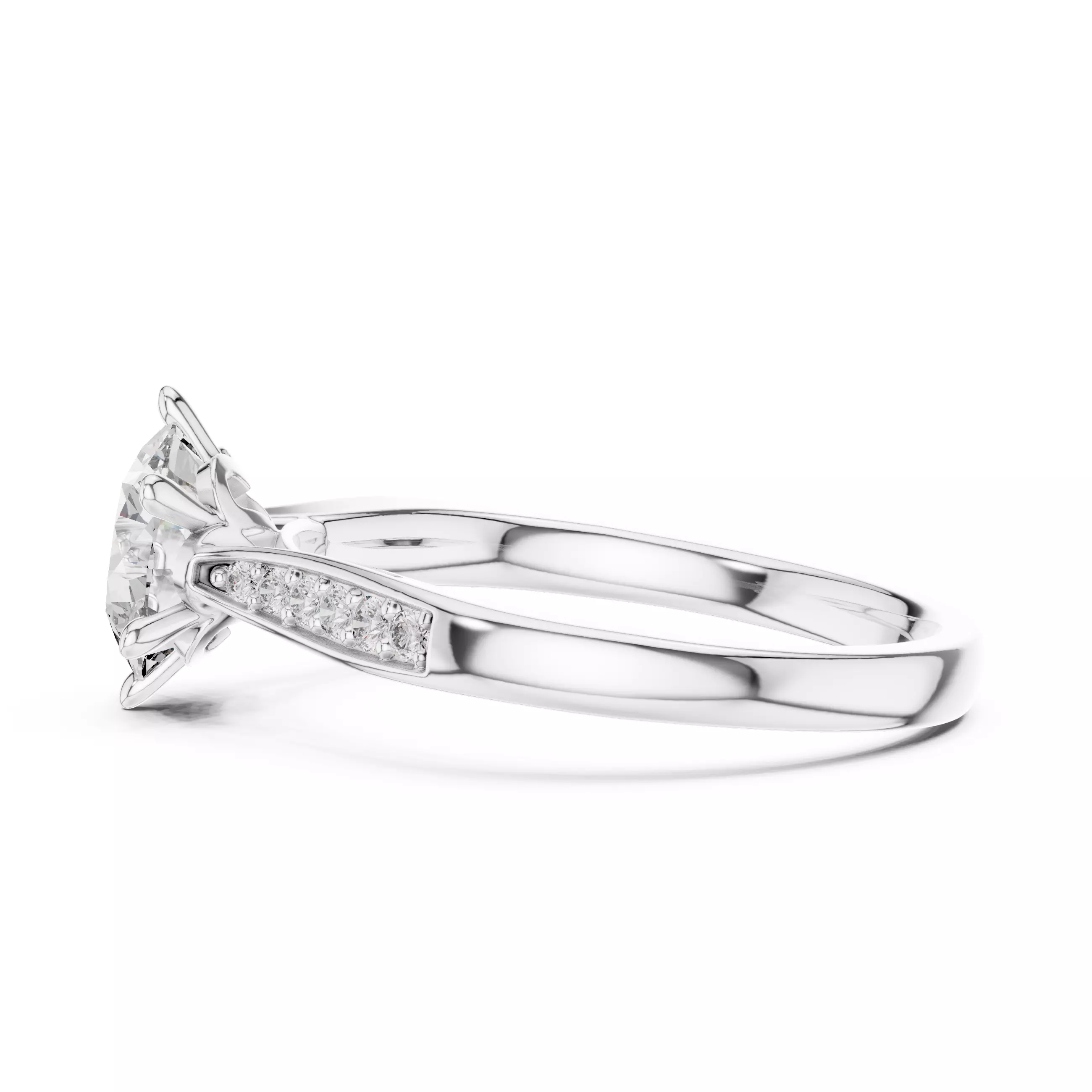 Solitaire Ring 3dm stl renders 360 animation videos 3D print model_8