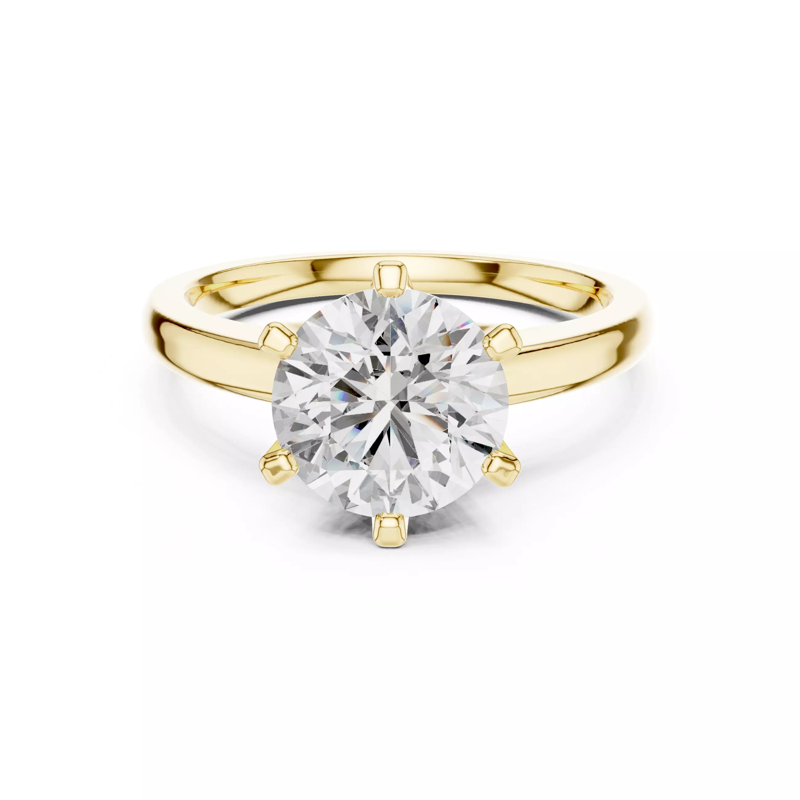 Round Mono Solitaire Ring 3dm stl renders 360 animation videos 3D print model_13