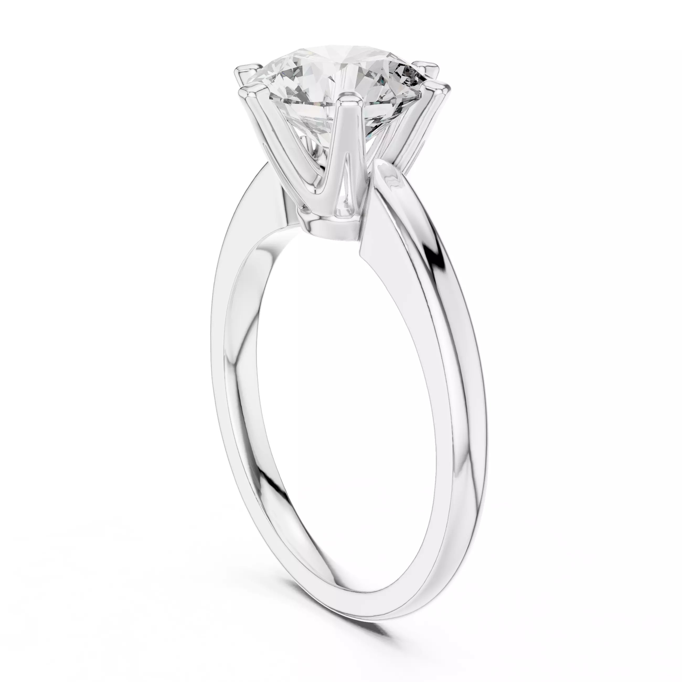 Round Mono Solitaire Ring 3dm stl renders 360 animation videos 3D print model_6