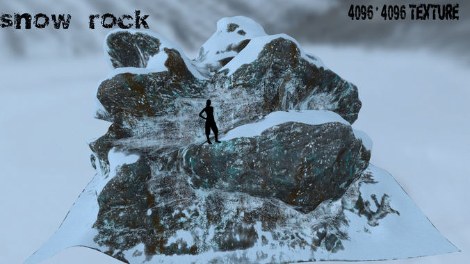 snow rock mount  3D model