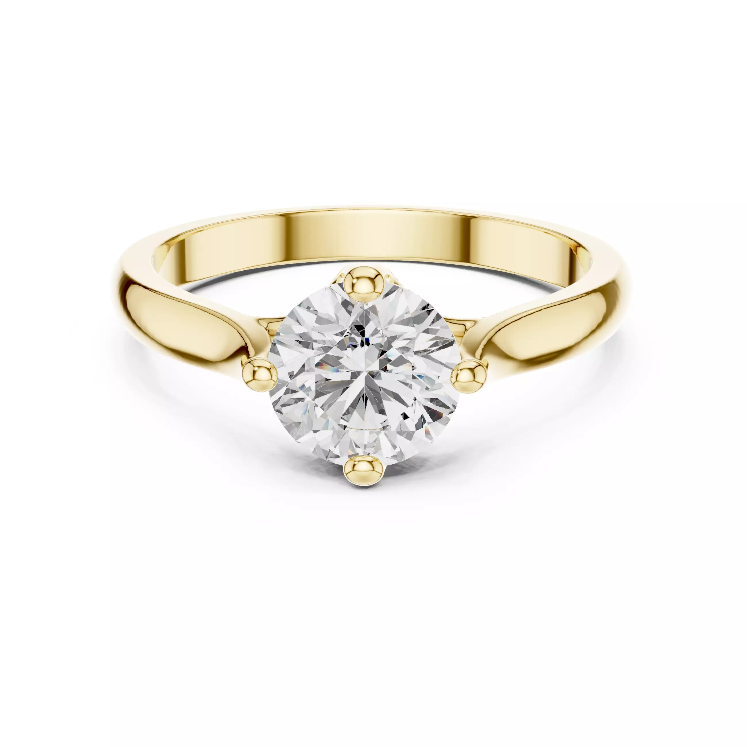 Round Mono Solitaire Ring 3dm stl renders 360 animation videos  3D print model_13