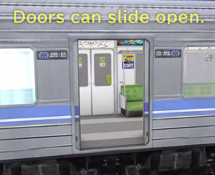 Japan Subway Train Station PS1 style Low-poly 3D model_8