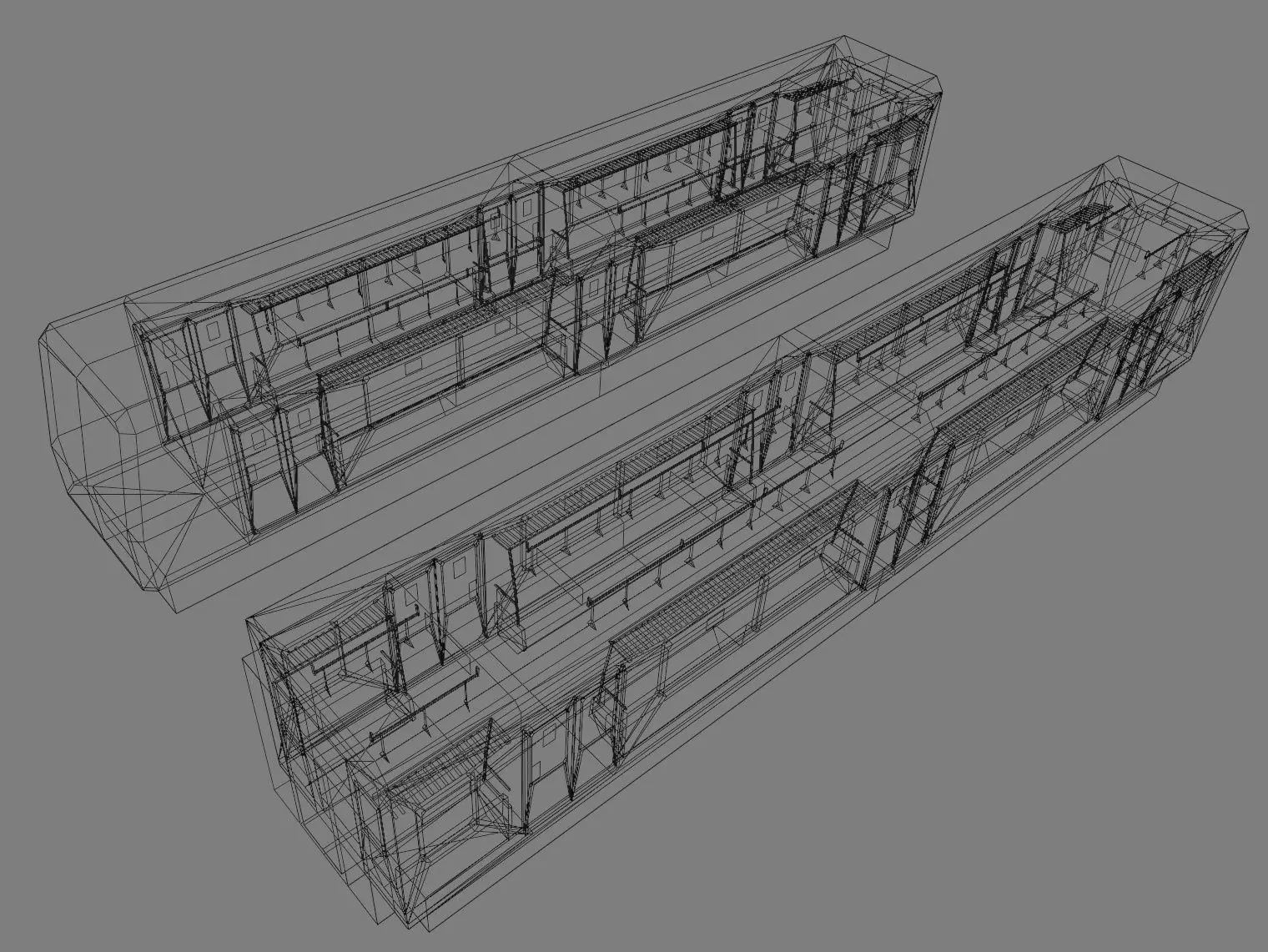 Japan Subway Train Station PS1 style Low-poly 3D model_16
