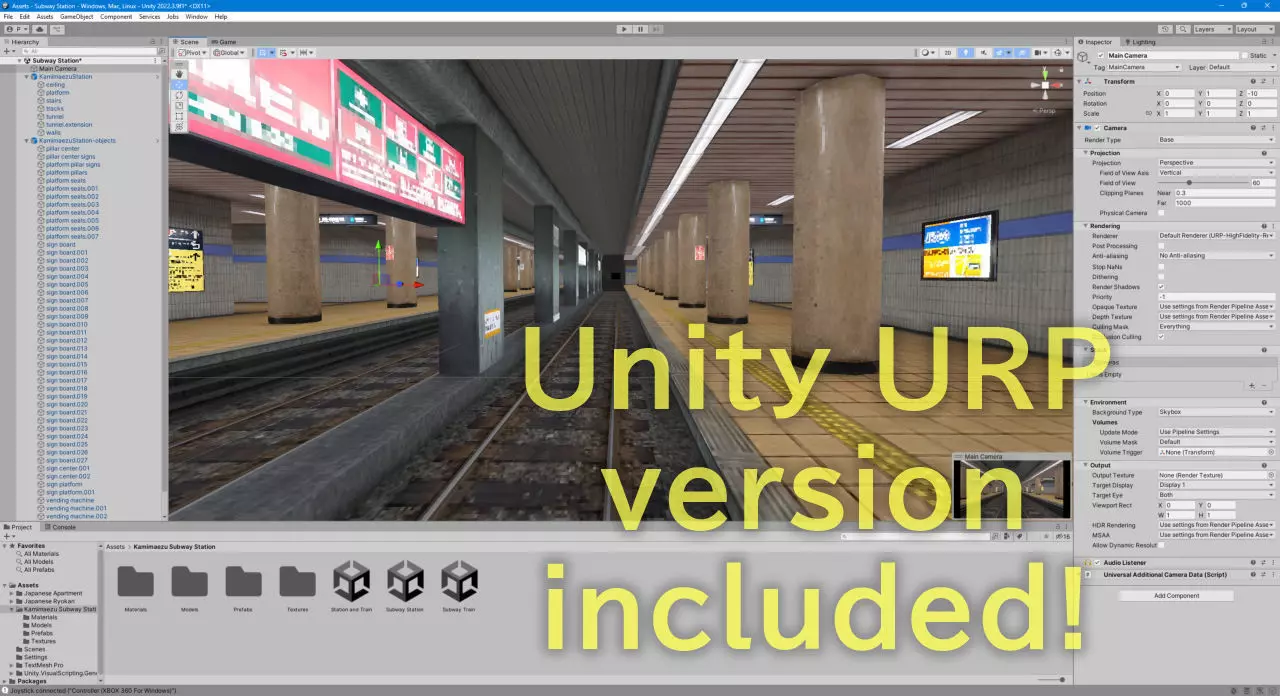 Japan Subway Train Station PS1 style Low-poly 3D model_6