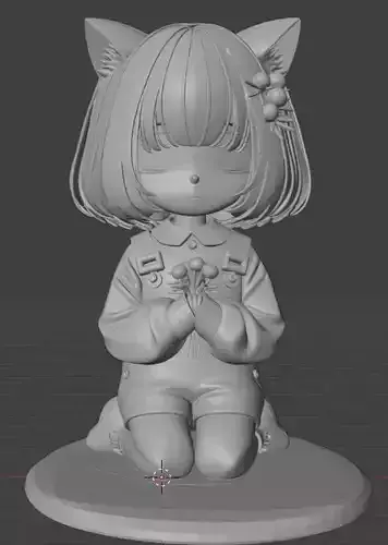 Prece kidcat Figure STL 3D Printable Model for Collectors