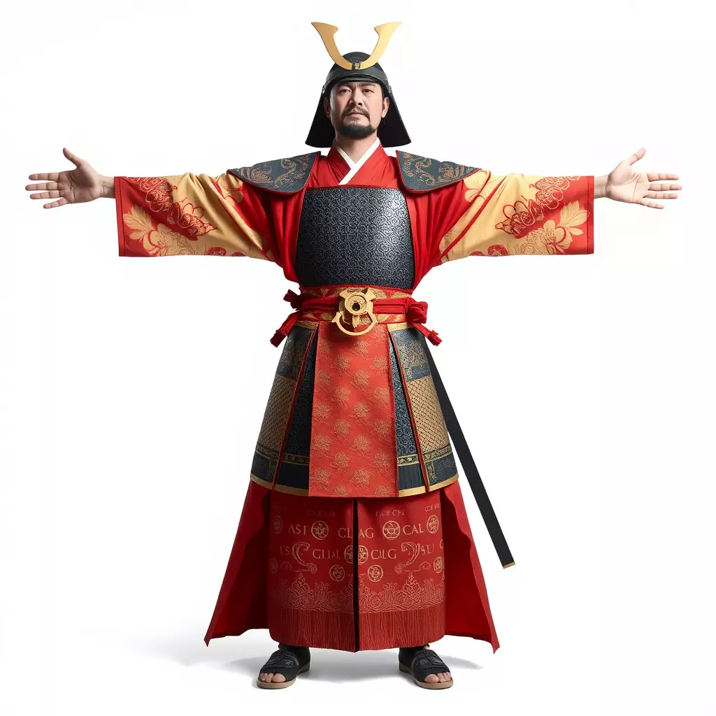 Samurai Warrior Armor model pack Low-poly 3D model_2