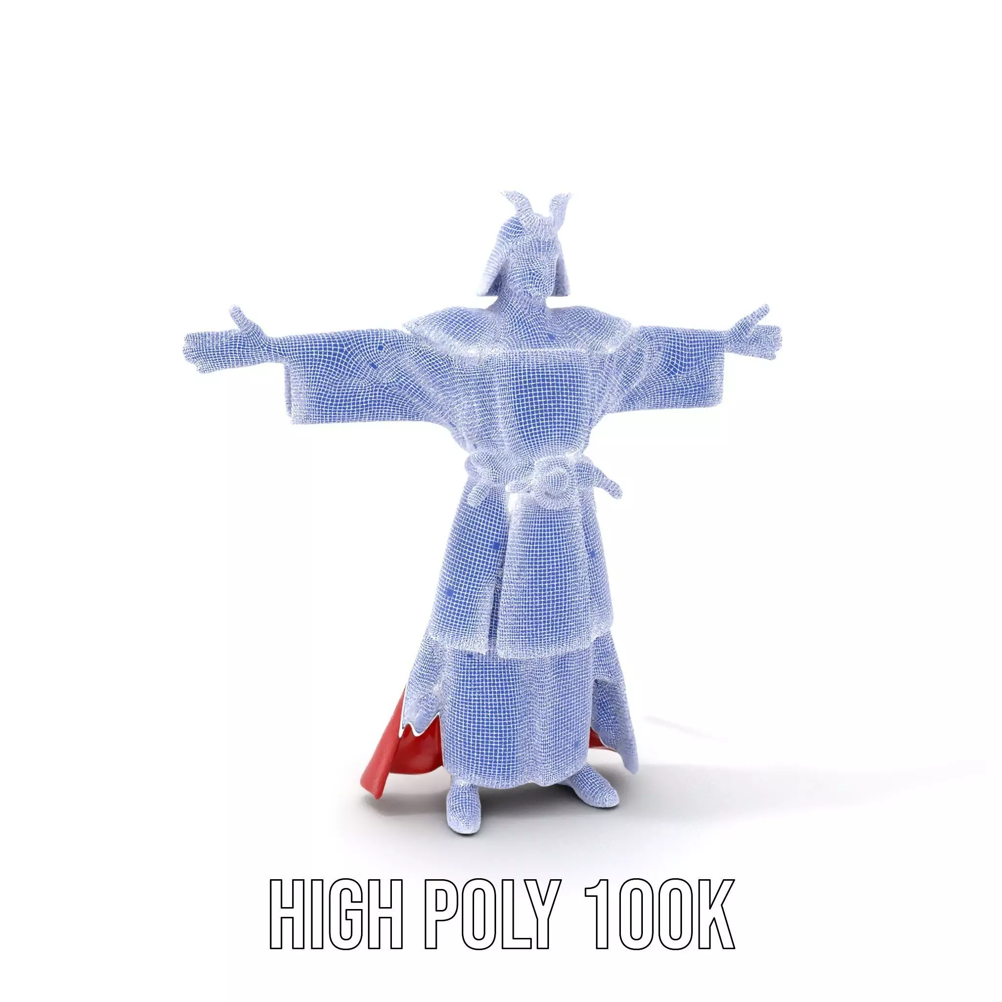 Samurai Warrior Armor model pack Low-poly 3D model_4