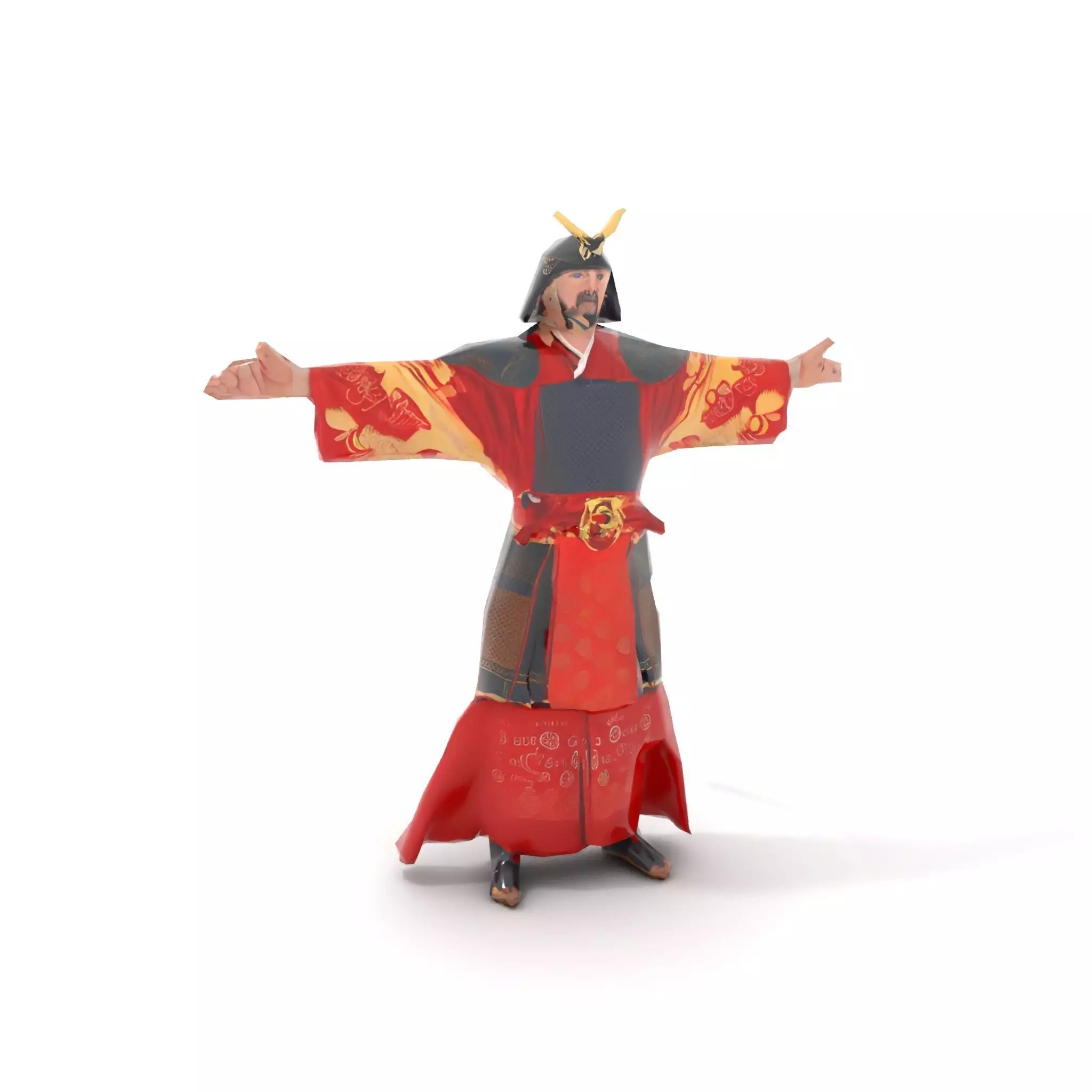 Samurai Warrior Armor model pack Low-poly 3D model_18