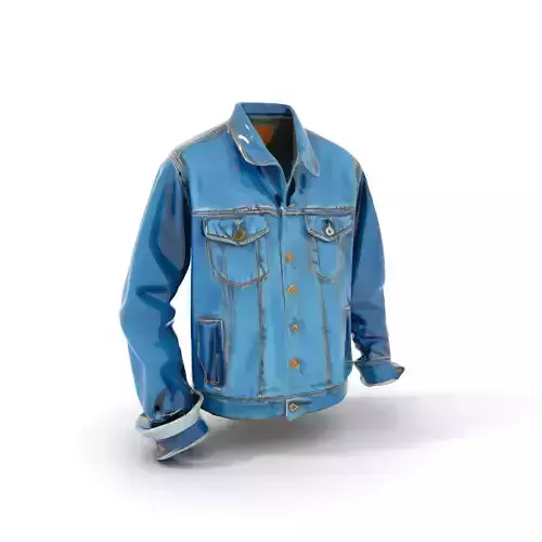 Denim Jacket Classic model pack Low-poly 3D model