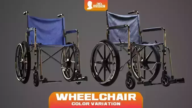 Hospital WheelChair - PBR Game Ready - LOW POLY