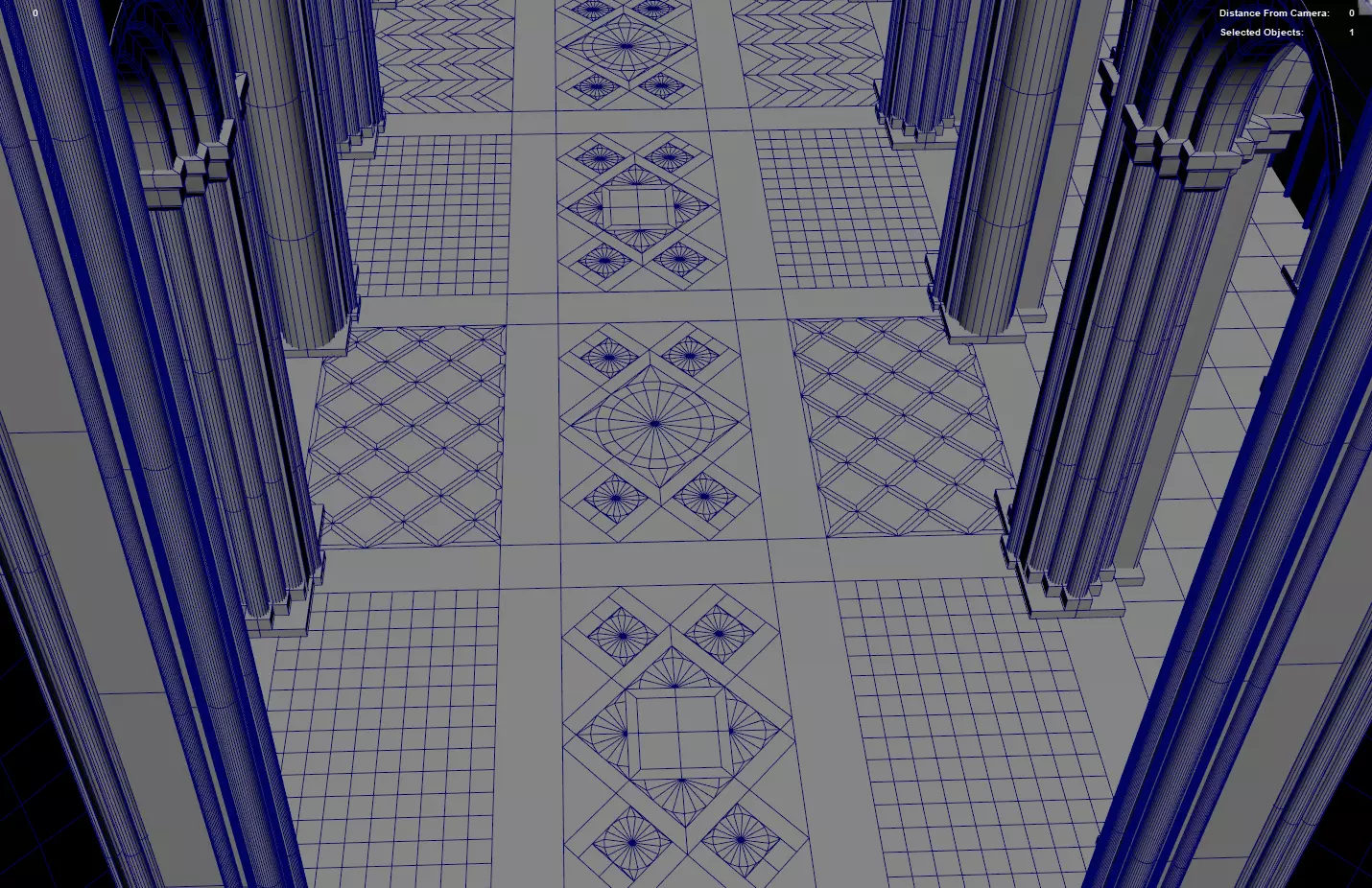 Cathedral Romanesque Nave Low-poly 3D model_39