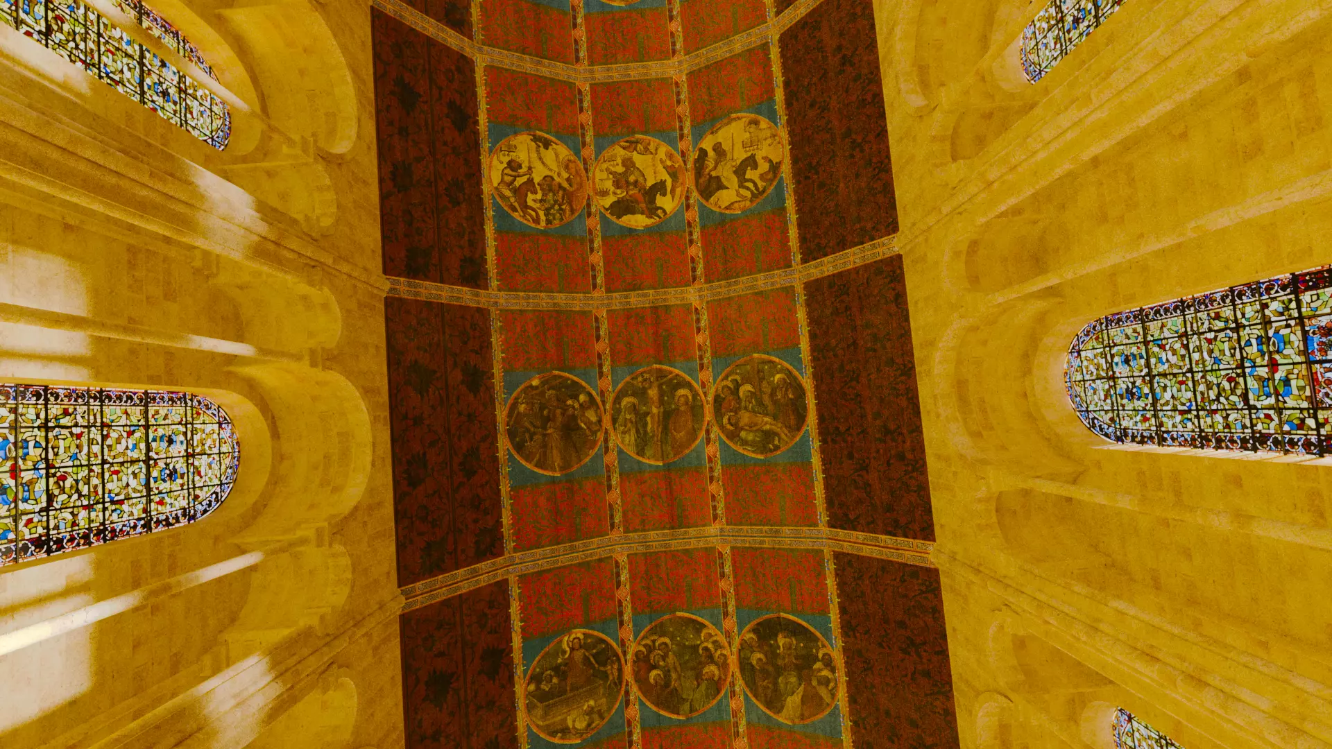 Cathedral Romanesque Nave Low-poly 3D model_22