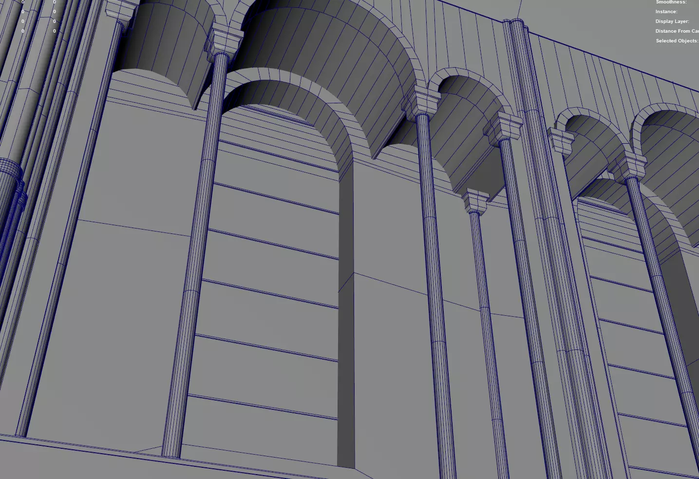 Cathedral Romanesque Nave Low-poly 3D model_33
