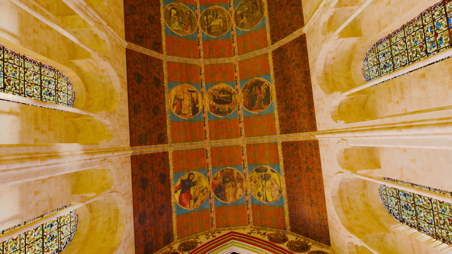 Cathedral Romanesque Nave Low-poly 3D model_19