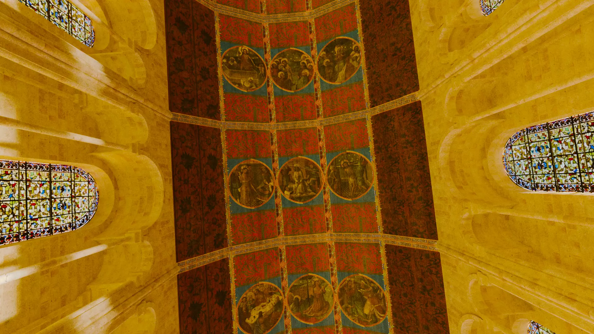 Cathedral Romanesque Nave Low-poly 3D model_21