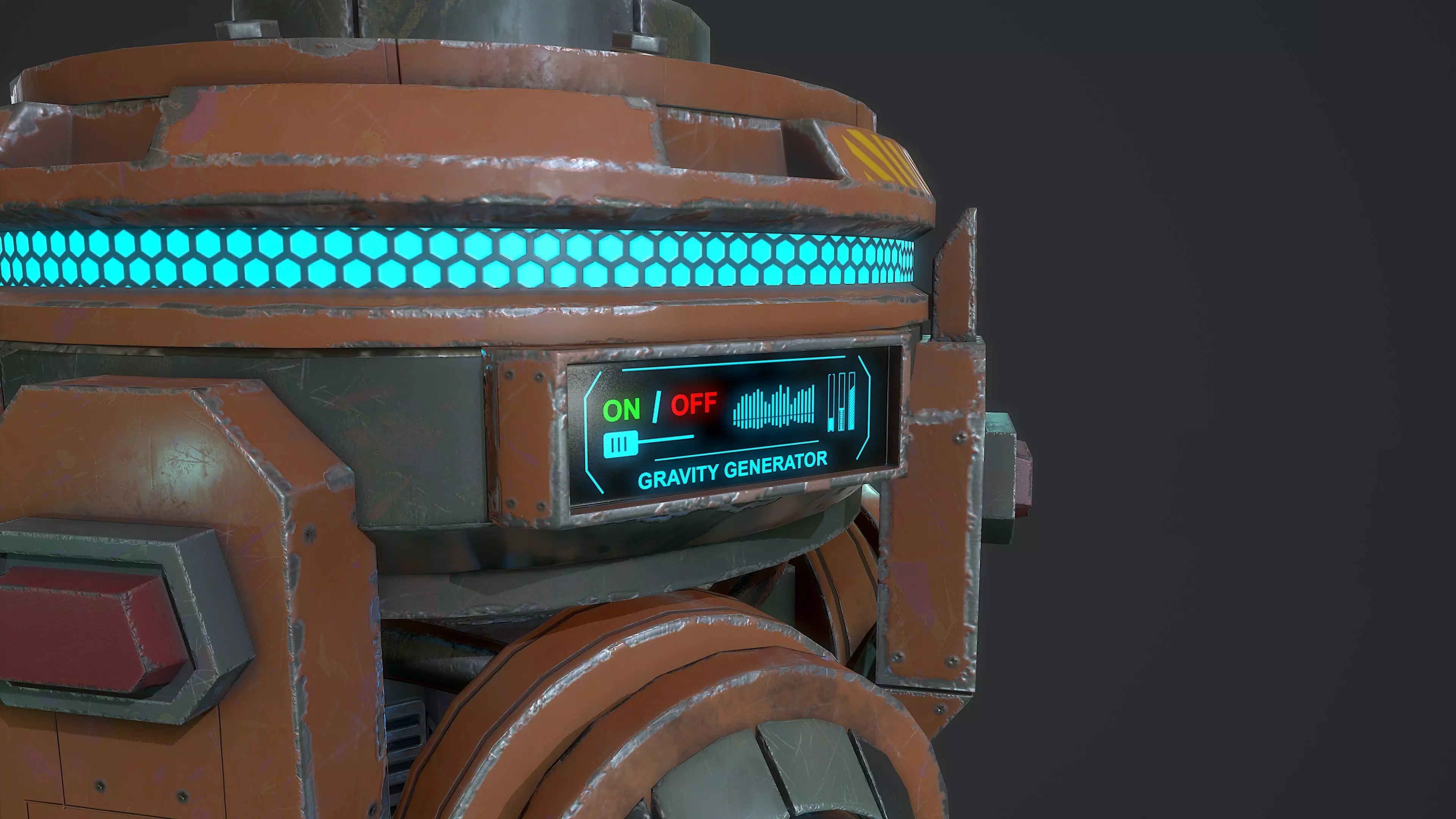 Gravity Generator Low-poly 3D model_5