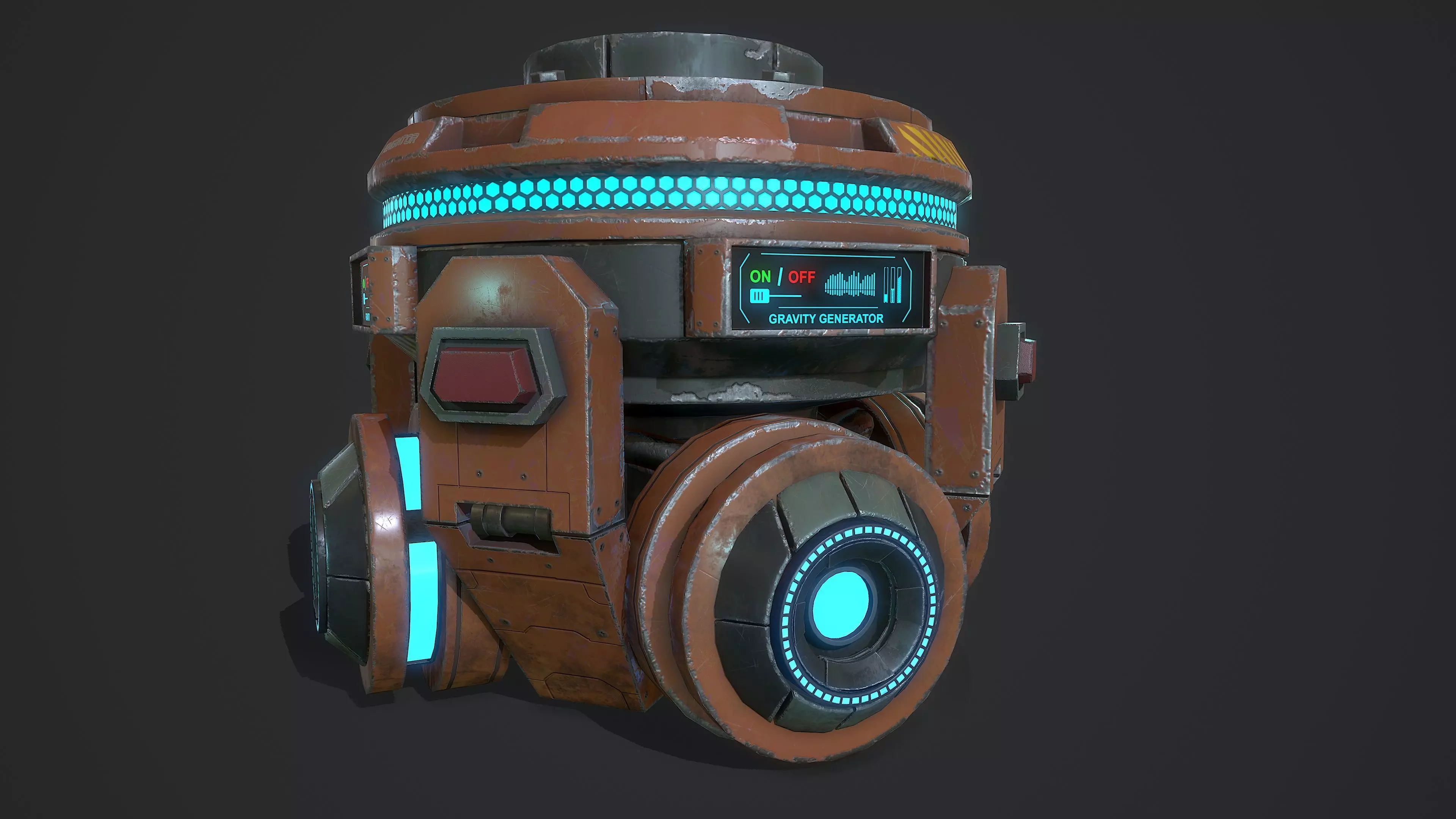 Gravity Generator Low-poly 3D model_0