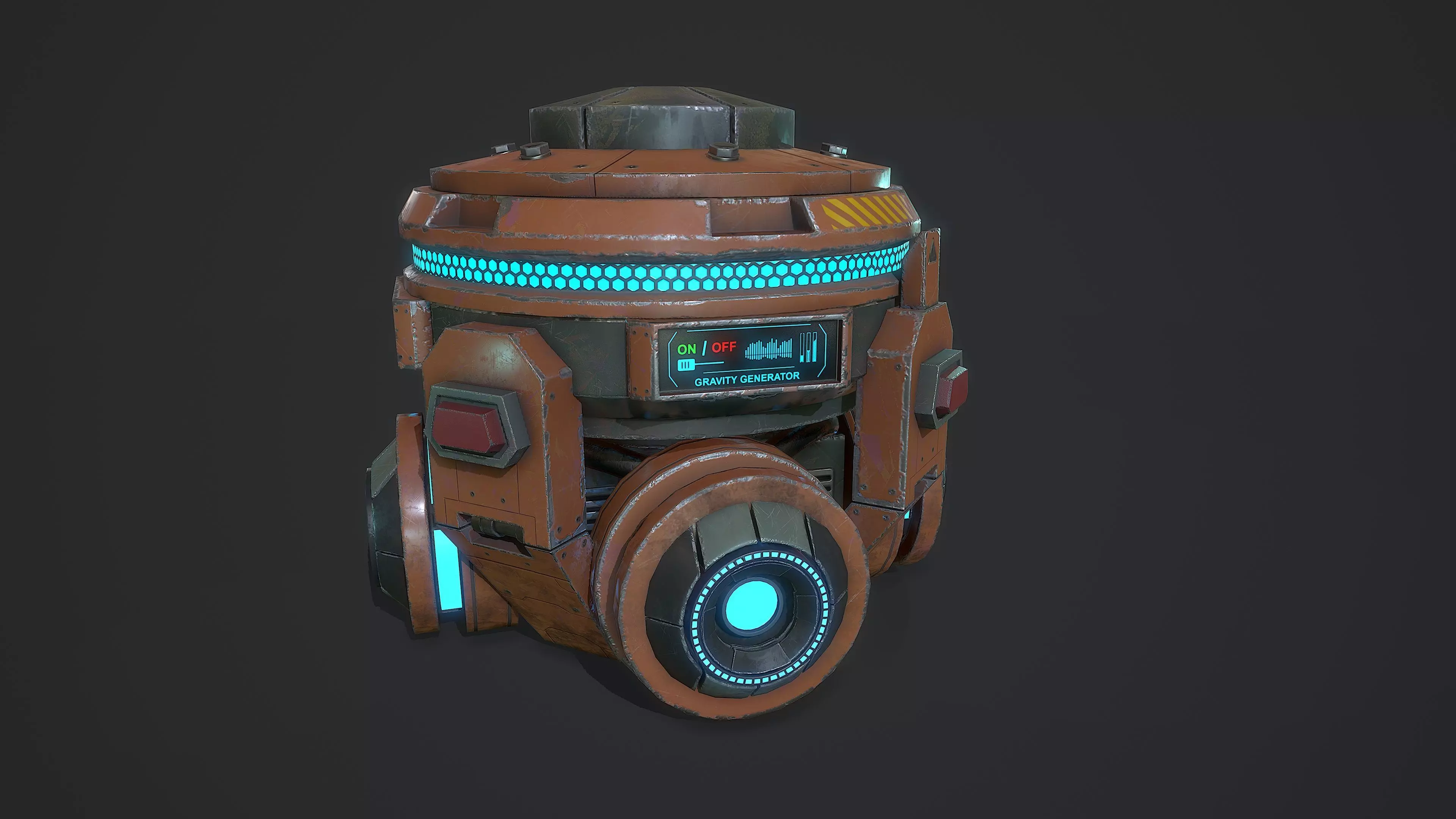 Gravity Generator Low-poly 3D model_6