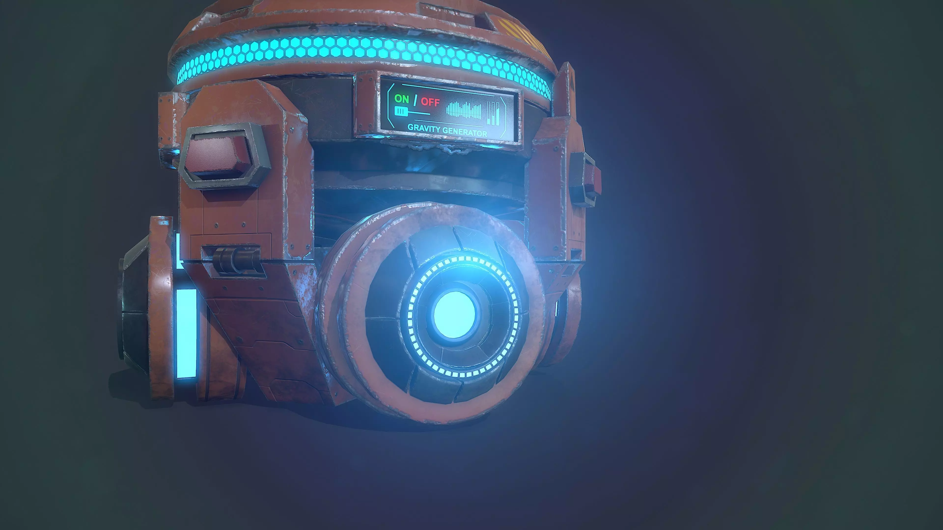 Gravity Generator Low-poly 3D model_4