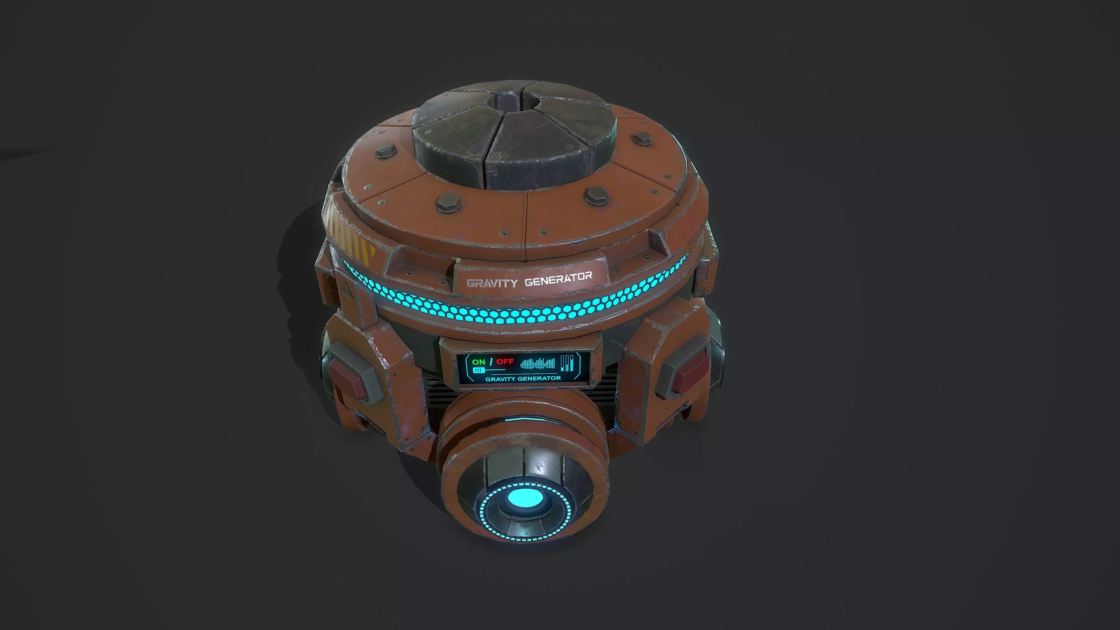 Gravity Generator Low-poly 3D model_2