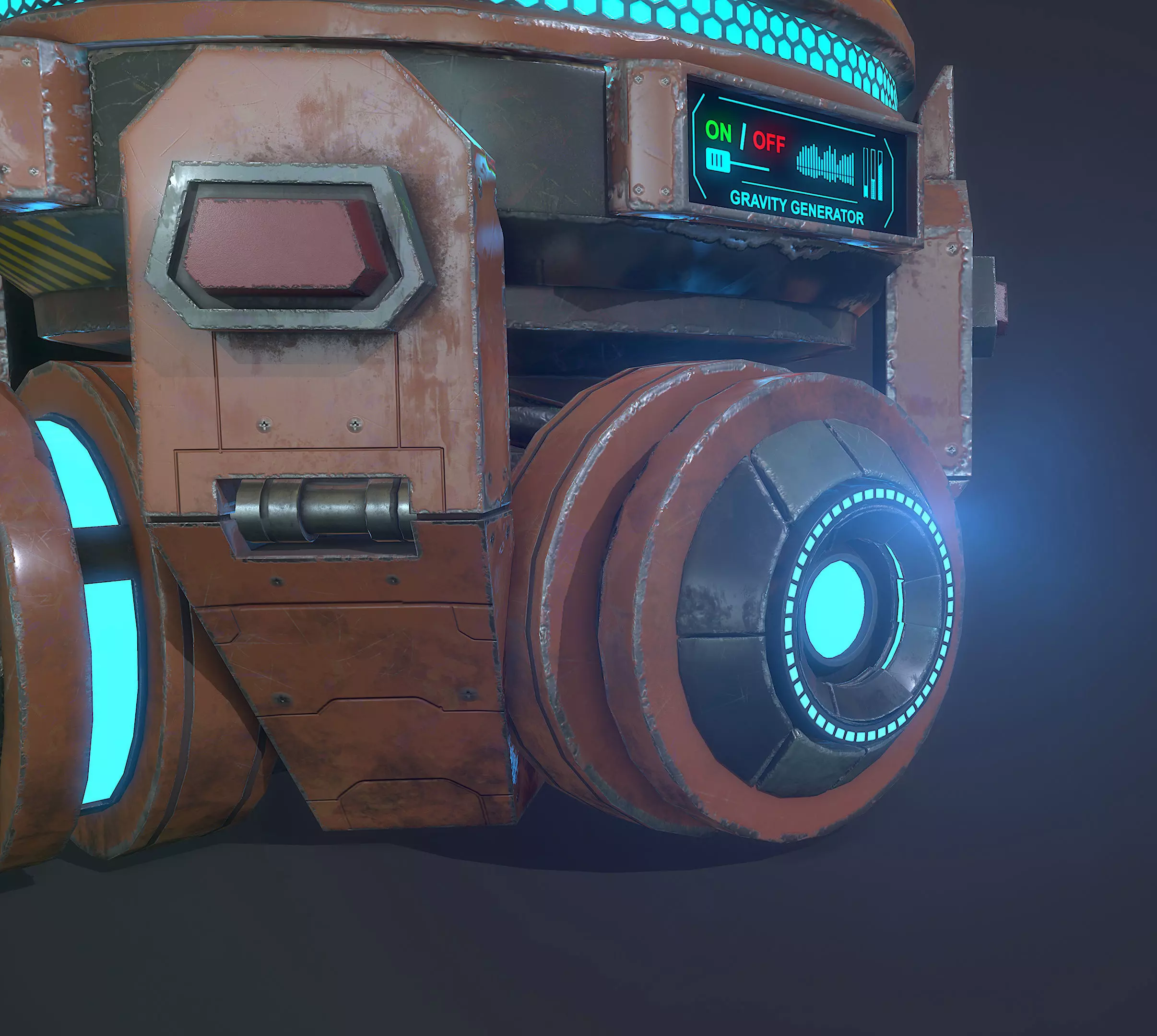 Gravity Generator Low-poly 3D model_9