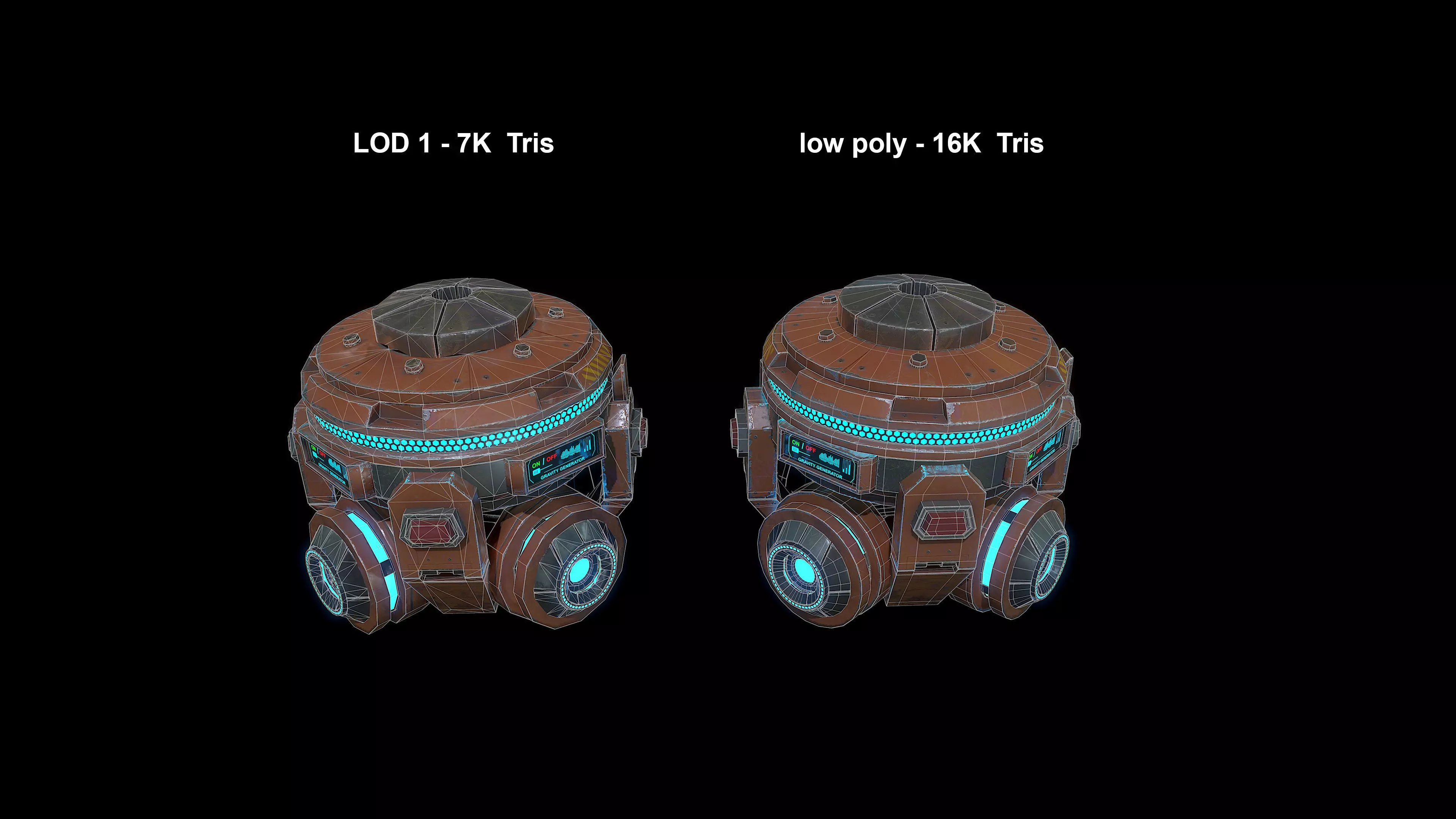 Gravity Generator Low-poly 3D model_7