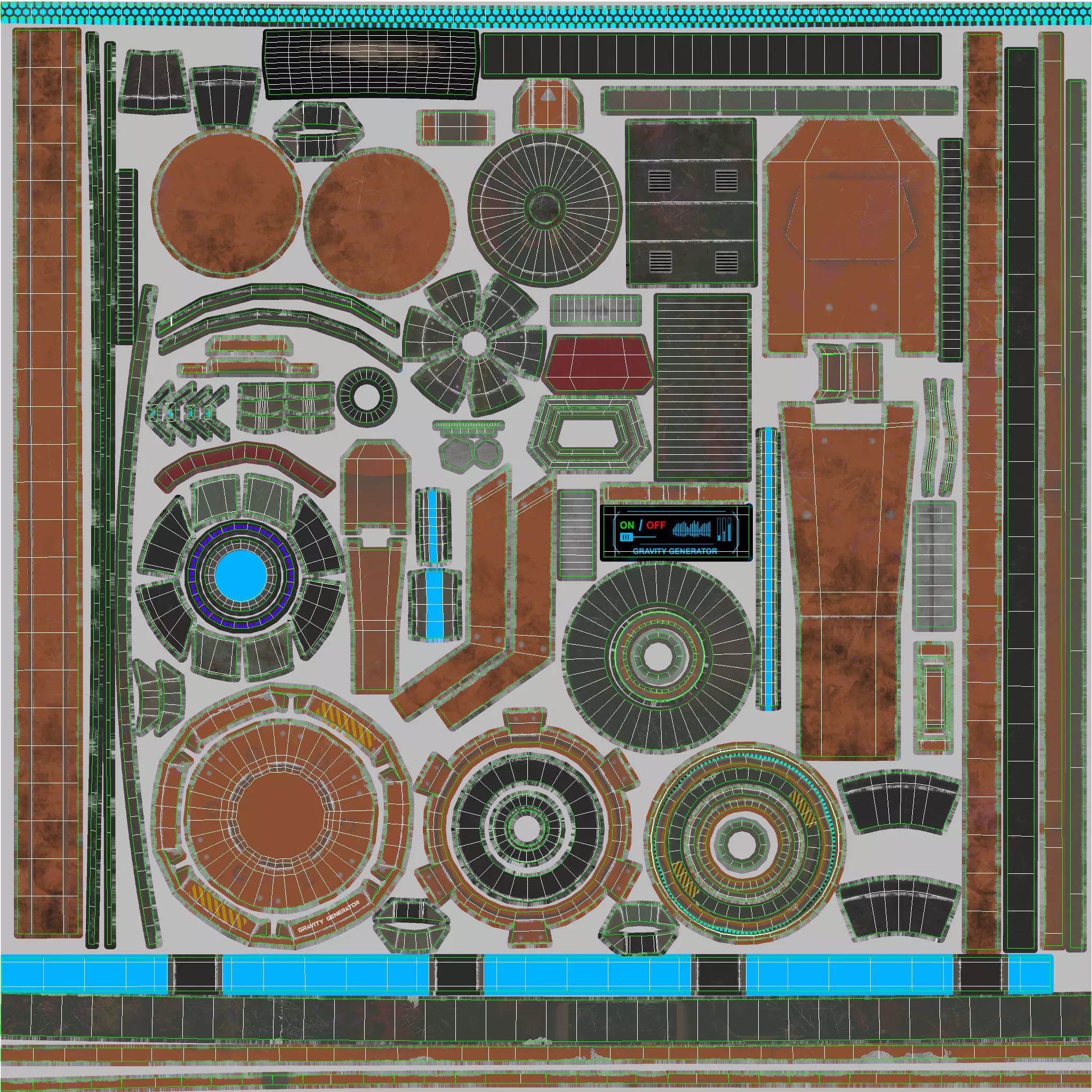 Gravity Generator Low-poly 3D model_11