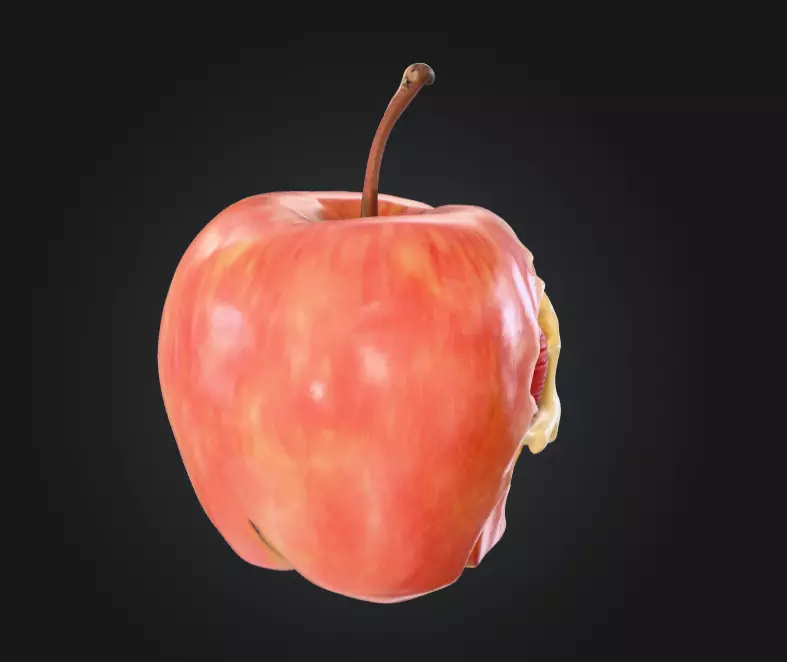 Apple Skull Dark Fantasy Low-poly 3D model_3