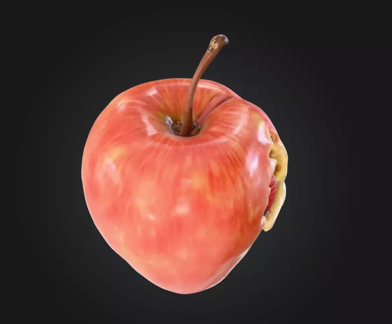 Apple Skull Dark Fantasy Low-poly 3D model_9