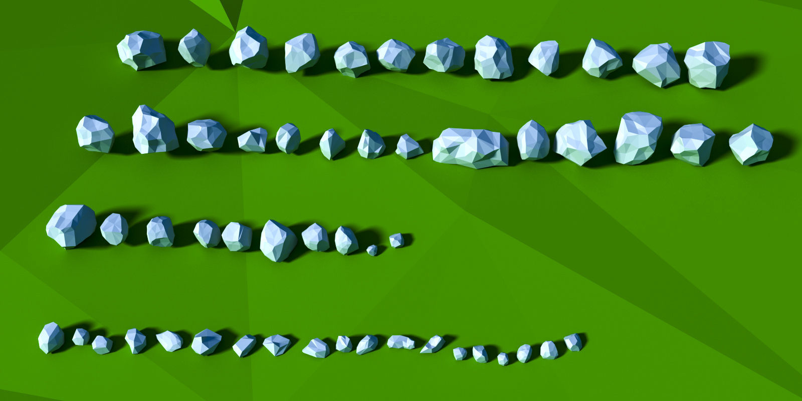 Low Poly Rocks Pack Low-poly 3D model_3