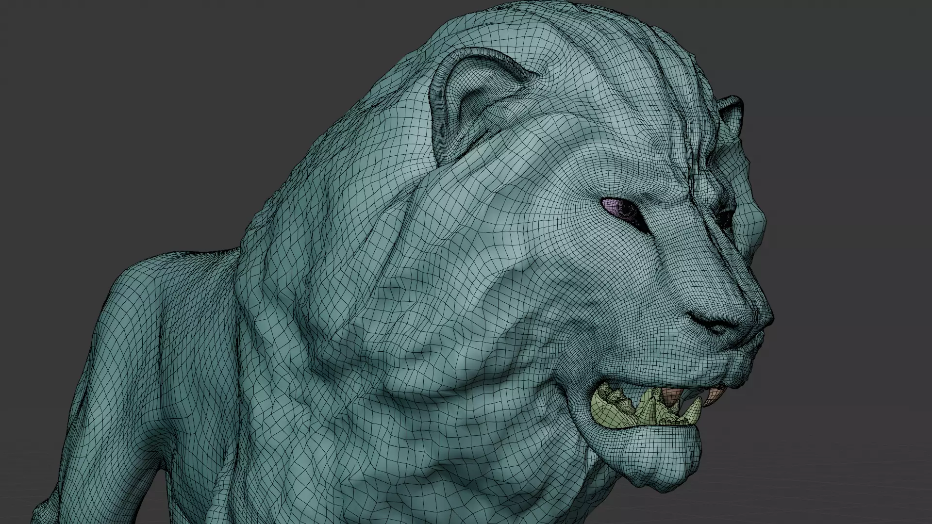 Golden Lion 3D model_8