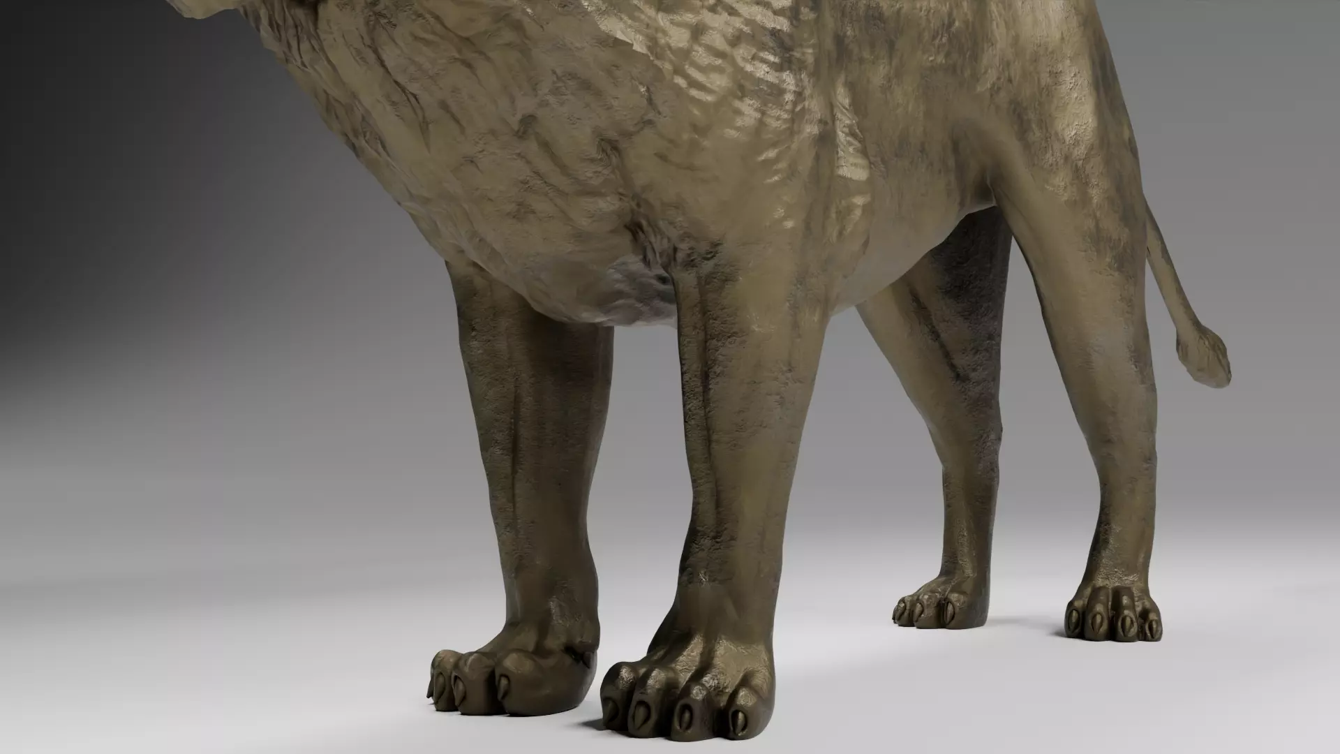 Golden Lion 3D model_3