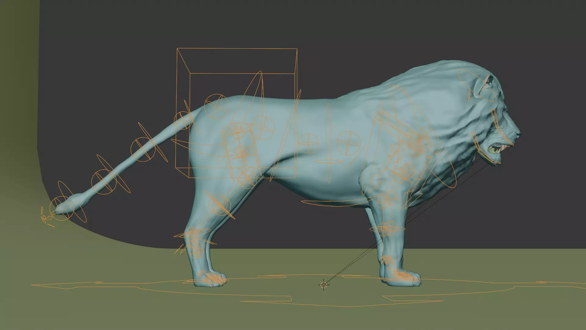 Golden Lion 3D model_7