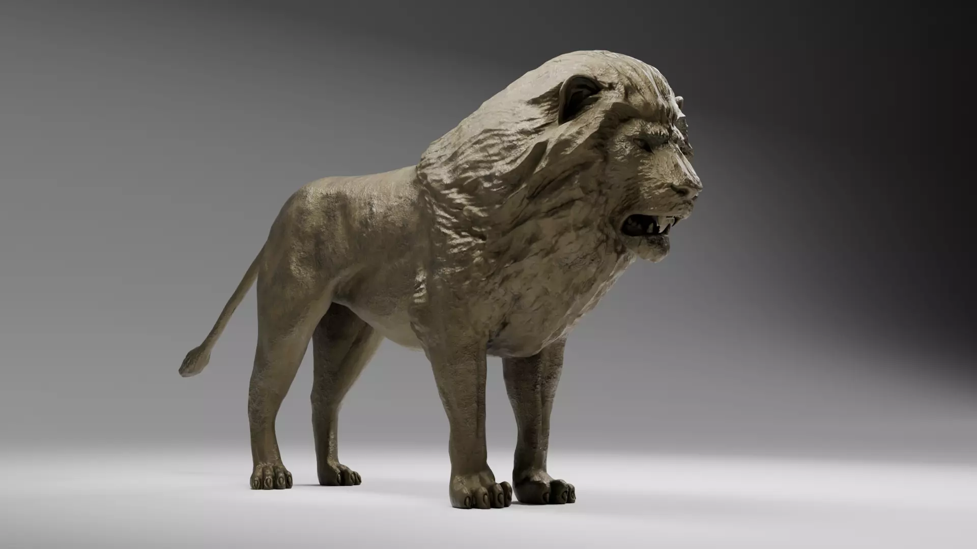 Golden Lion 3D model_0