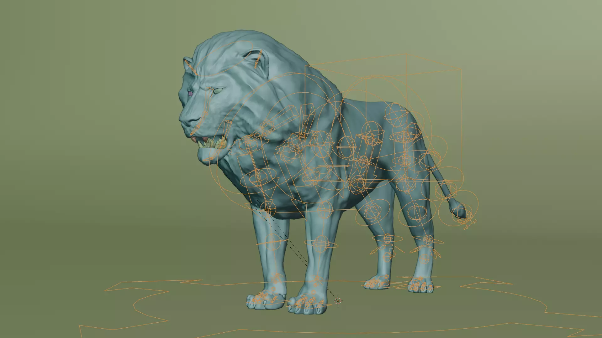 Golden Lion 3D model_6