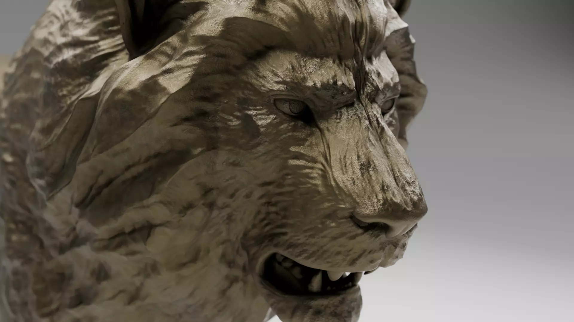 Golden Lion 3D model_2