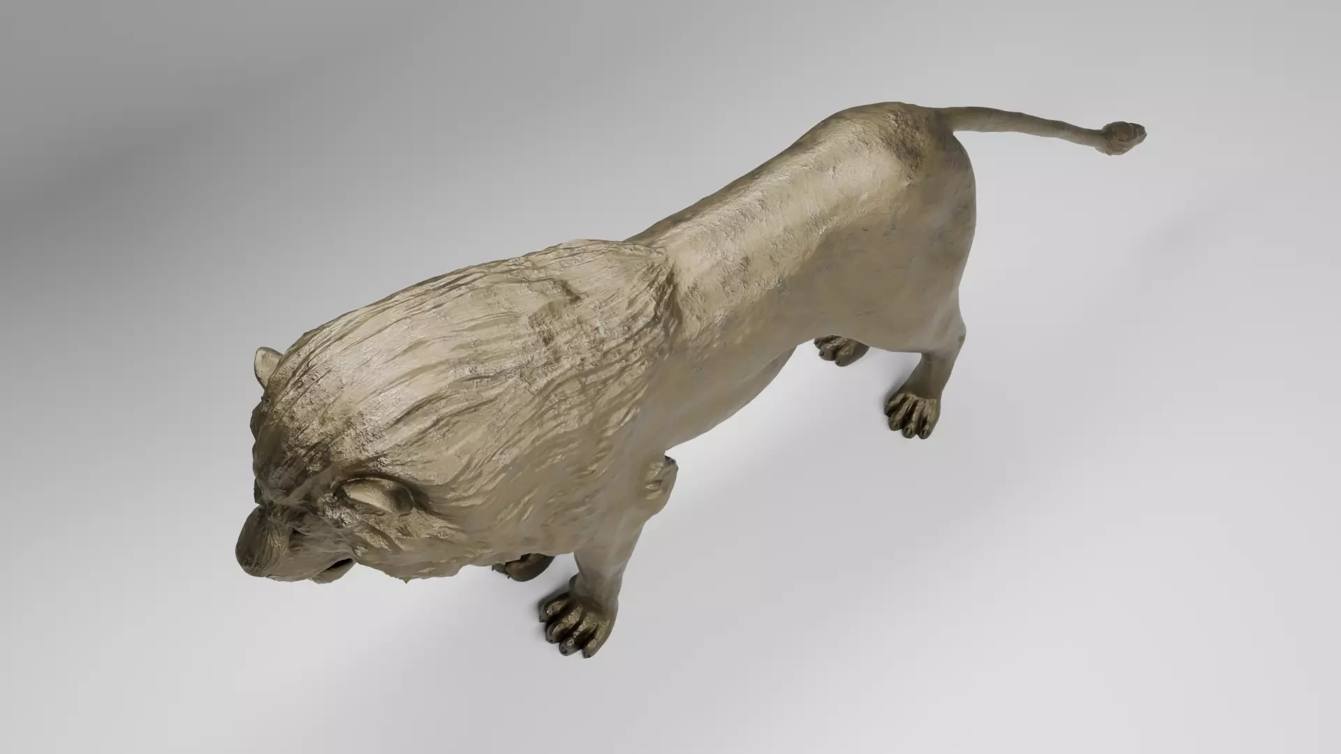 Golden Lion 3D model_4