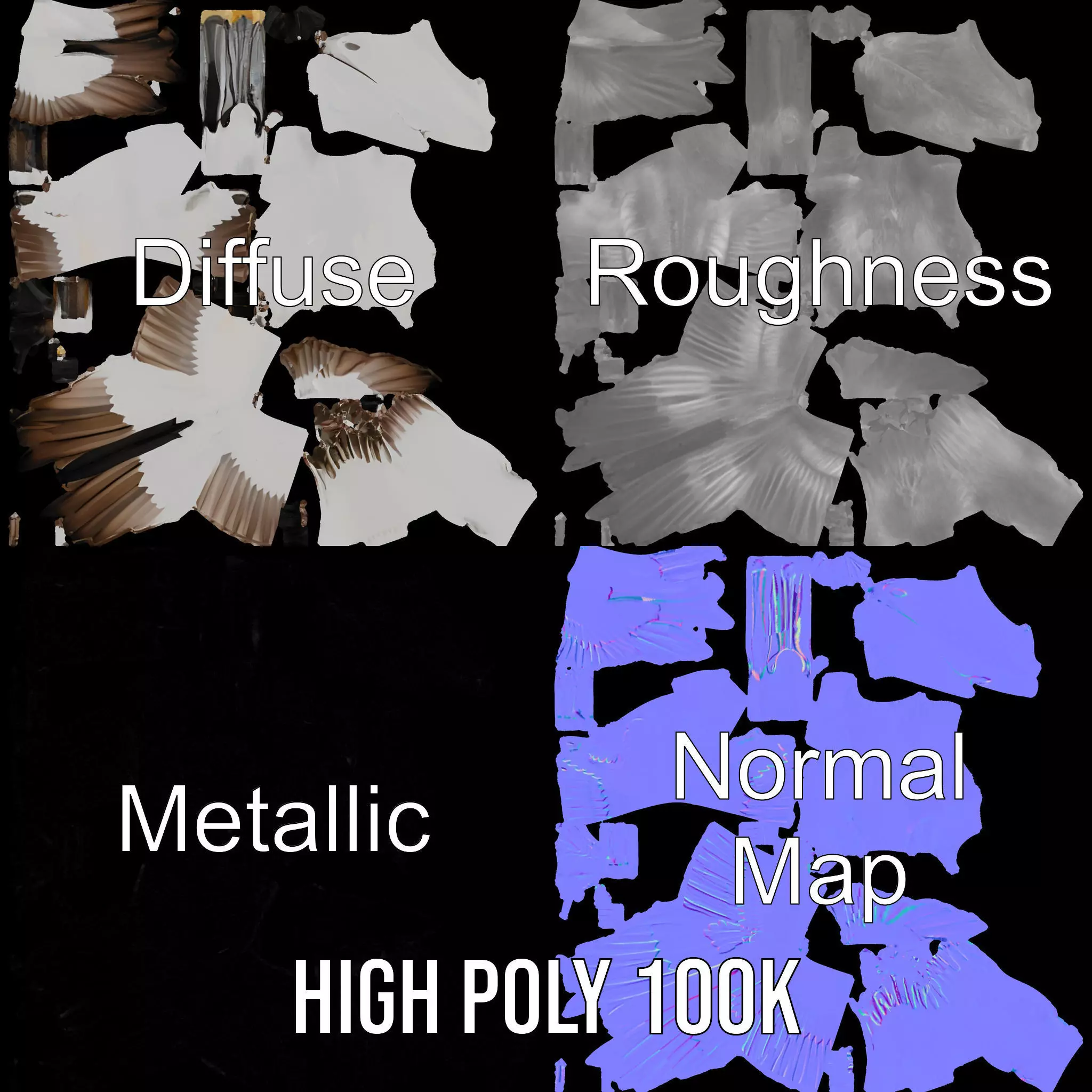 Elegant Seagull Model Pack Low-poly 3D model_3