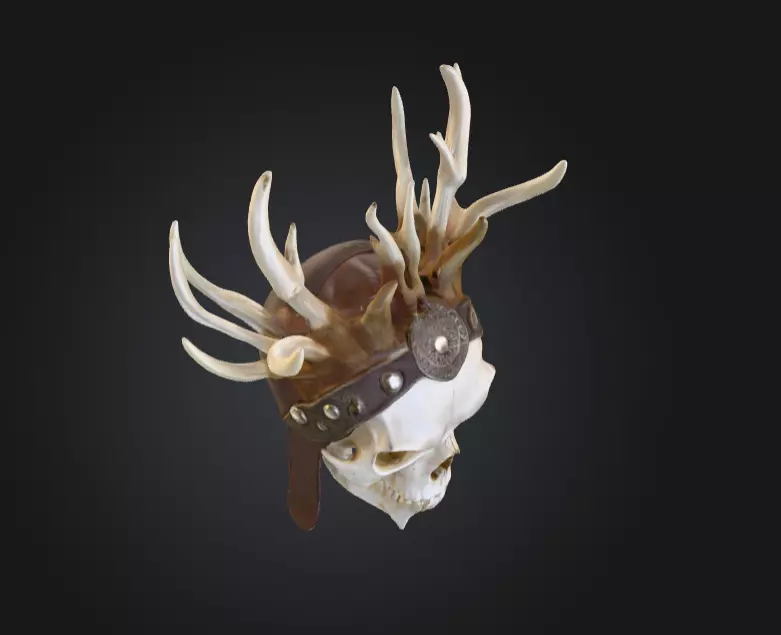 Bone Crown Helm is a menacing 3D Low-poly 3D model_10